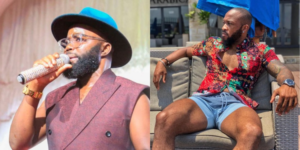 Luo Benga musician Jonny Junior and Gym and lifestyle enthusiasts Frankie Just Gym It. PHOTO/ File 