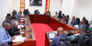 Senate Committee members on Labour and Social Welfare in a meeting during the discussion where they sharply criticised the Ministry of Education and the National Treasury over their handling of an escalating pension crisis at the Technical University of Kenya (TUK). PHOTO/ POK