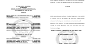 Malindi Court of Appeal has overturned a 2022 High Court ruling that expanded abortion access PHOTO/Malindi Court of Appeal 