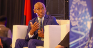 Safaricom CEO Peter Ndegwa speaking during the Connected Africa Summit held in Nairobi. PHOTO/ File