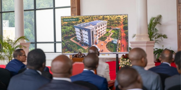 The proposed Amsons Group future Maternal Care hospital structural plan on display at State House. PHOTO/ File