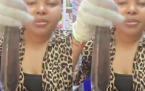 A kenyan lady from Glamaris Pharmaceutical displays the smart condom that is able to detect infection and viruses and changes colour. PHOTO/ File