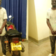 Unidentified suspect who was arrested in Chiga, Kisumu County after Tip-Off by locals and a Honda motorcycle recovered. PHOTO/ NPS
