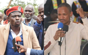 A photo collage of  Calvin Gaucho and Embakasi East MP Babu Owino. PHOTO/ FILE/Babu Owino FB.