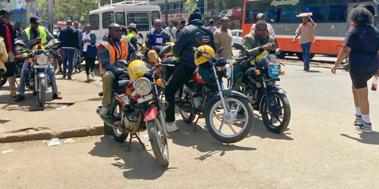 Boda Boda riders in the Nairobi CBD.PHOTO/BBC
