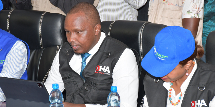 Digital Health Agency CEO, Anthony Lenaiyara, during a visit to Tharaka Nithi County on December 16, 2025. PHOTO/ DHA X.