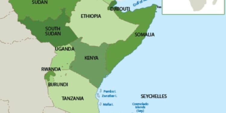 East African map featuring countries with fuel scandals. Ethiopia, Tanzania and Kenya PHOTO/Turtledove