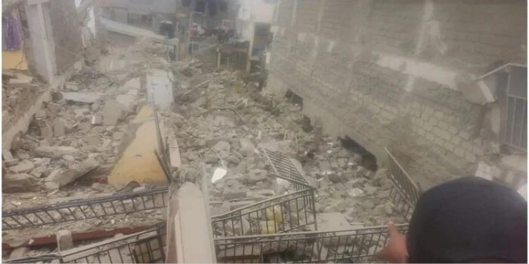 Picture of the building that has collapsed