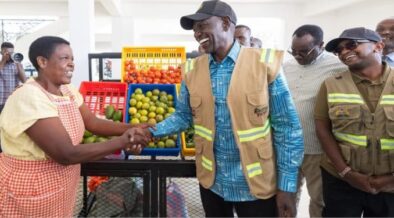 President William Ruto Inspecting the Ksh 75 million Mogonga Market, Bomachoge Borabu Constituency, Kisii County. PHOTO/ PCS