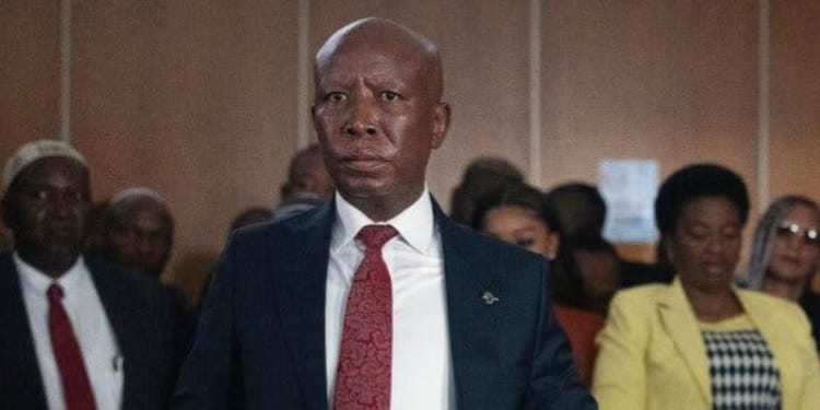 EFF leader Julius Malema in court where he was charged to 5 years in prison for firing a firearm in public