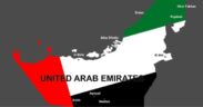 An image showing geographical location of the United Arab Emirates