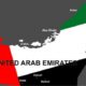 An image showing geographical location of the United Arab Emirates