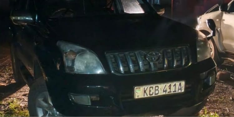 The car that the suspects were driving while carrying a firearmPHOTO/DCI