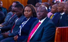 Rigathi Gachagua and his wife Dorcas in court for his impeachment hearing PHOTO/Gachagua X