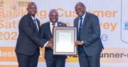 Steve Kirui,Rosemary Nyamwega from Cooperative bank and CEO of KBA PHOTO/File