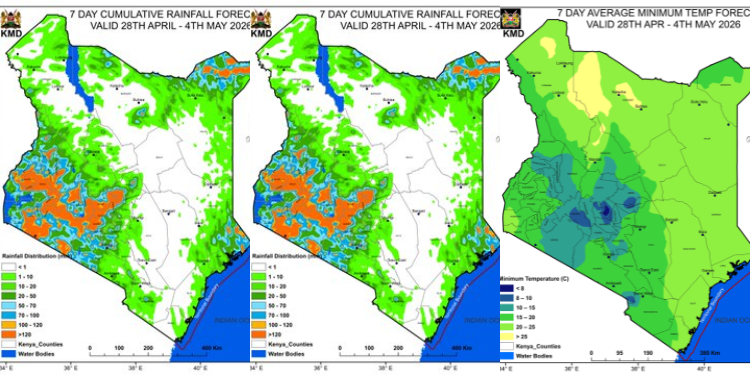 Kenya Met Warns of Heavy Rainfall and Landslides as April Ends