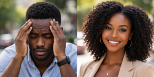 A photo collage of two AI-generated images of a married man and woman. PHOTO/ChatGPT