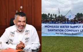 A photo collage of Mombasa Governor Abdulswamad Sheriff Nassir and residents holding MOWASSCO banner. PHOTO/Nassir X/Courtesy.