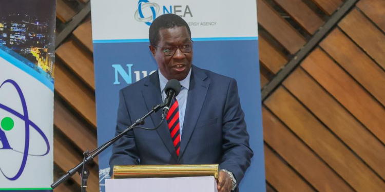 Energy CS Opiyo Wandayi speaking during the International Conference on Nuclear Energy in Nairobi on March 25, 2026. PHOTO/ Wandayi X.