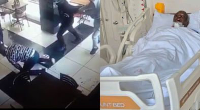Amateur CCTV footage in a Java House in Kisumu showing Senator Osotsi being assulted by two unknown gentlemen. PHOTO/ File