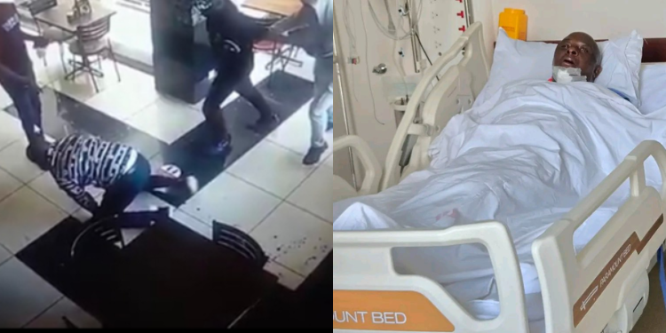 Amateur CCTV footage in a Java House in Kisumu showing Senator Osotsi being assulted by two unknown gentlemen. PHOTO/ File
