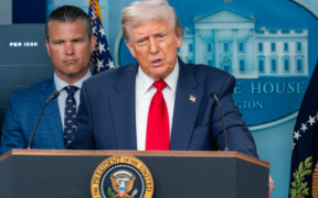 US President Donald Trump during a past press conference. PHOTO/ The Washinton Post.