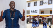 A photo collage of President William Ruto and KMTC building. PHOTO/PCS/KMTC.