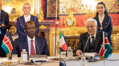 President William Ruto held talks with President Sergio Mattarella of Italy in Rome on April 20, 2026. PHOTO/PCS.