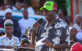 Former DP Rigathi Gachagua speaking at Gatukuyu, Gatundu North, on April 5, 2026. PHOTO/ Gachagua X.