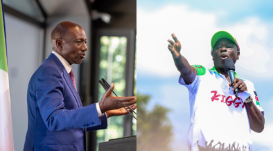 A photo collage of President William Ruto and DCP Party Leader Rigathi Gachagua. PHOTO/PCS/Gachagua X.