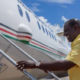 President William Ruto boarding a plane during a past international travel. PHOTO/PCS.