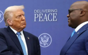 President Trump and DRC president Felix Tshisekedi during the signing of peace agreement between DRC and Rwanda PHOTO/WhiteHouse