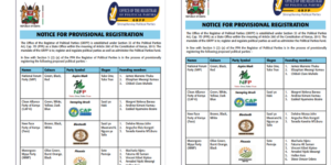 Four new political parties Seeking provisional registration PHOTO/ORPP
