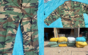 Bales of Al-Shabaab combat uniforms seized by police in Eastleigh Estate PHOTO/DCI