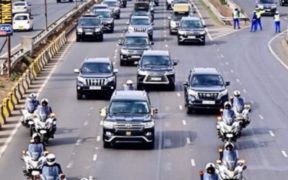 President Ruto's motorcade in a Highway PHOTO/File