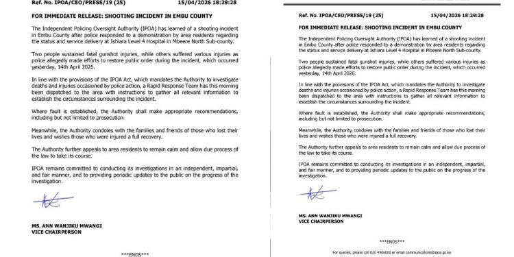 Rapid Response Team moved in to investigate the circumstances and establish how the shooting occurred.