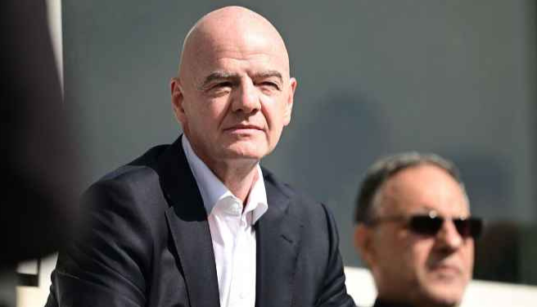 FIFA President Gianni Infantino watching Iran take on Costa Rica in a friendly match in Antalya Turkiye on March 31,2026 PHOTO/ESPN