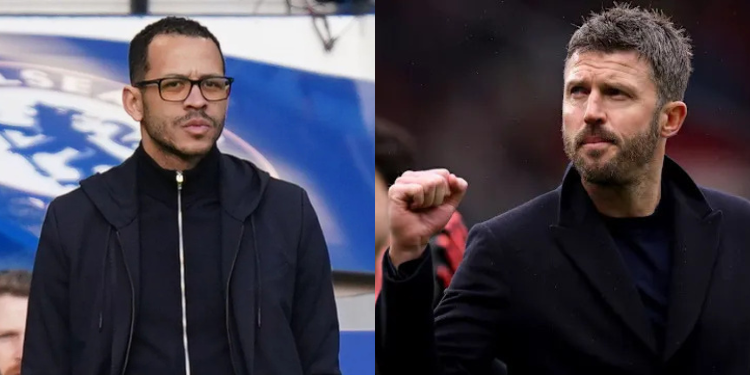 Chelsea Manager Liam Rosenior and Manchester United's Manager Michael Carrick PHOTO/Club ACC's