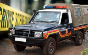 Police land cruiser at a crime scene PHOTO/DPP