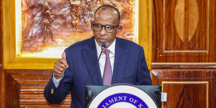 Health CS Aden Duale briefs the Senate on progress in ongoing health sector reforms on April 22,2026