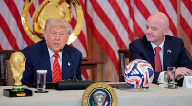 President Donald Trump and FIFA President Giannini Infantino speak to the members of press in Washington DC on September 2025 PHOTO/WhiteHouse Gallery