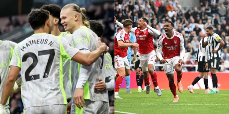 Manchester City overtakes Arsenal in Premier League standings Arsenal has dropped to second PHOTO/Clubs