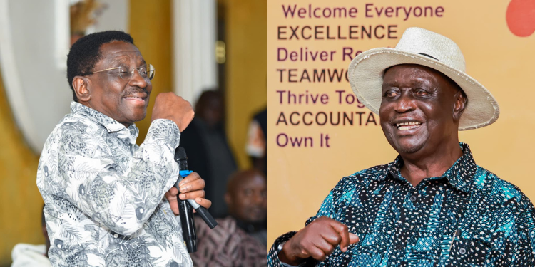 Siaya Governor James Orengo and Siaya Senator and ODM Party leader Dr Oburu OgingaPHOTO/Collage/Acc