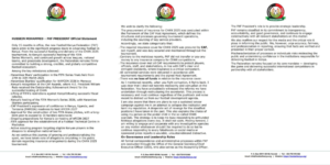 Hussein Mohammed -FKF President official statement dated April 25,2026 listing his achievements in the last 15 months as the president PHOTO/Hussein/X