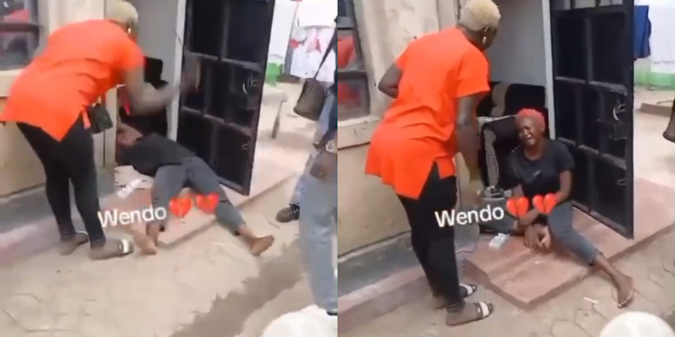Images of Wendo being caned by her relatives at her residence PHOTO/Screengrab