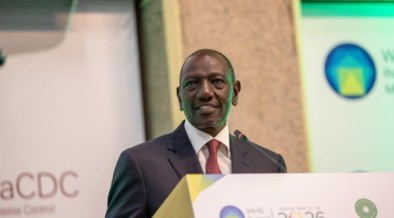 President William Ruto addressing the World Health Summit Regional Meeting 2026 in Nairobi on April 27,2026 PHOTO/PCS