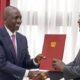 President William Ruto shakes hands with National Treasury CS John Mbadi during a past meeting. PHOTO/PCS.