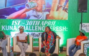 From left Grace Ndiege, Influencer Director, Ogilvy Africa, Susan Muthoka, Youth Segment, Safaricom PLC, Esther Wandia, Senior Officer Integrated Media, Safaricom PLC, Phelister Wanjiru, Financial Services Engineer, Ziidi Team, Safaricom PLC and Panel Moderator Shawn Dalmas engage with the Youth at Pwani University during a masterclass on Content creation and insights on monetizing content, Savings on Ziidi MMF and Data privacy. PHOTO/ FILE.