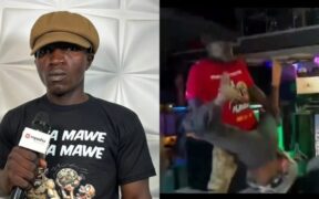A photo collage of Mbavu Destroyer during an interview and a clip of him dancing with women. PHOTO/ Courtesy.