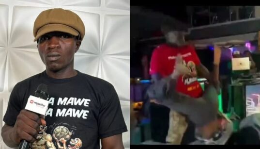 A photo collage of Mbavu Destroyer during an interview and a clip of him dancing with women. PHOTO/ Courtesy.